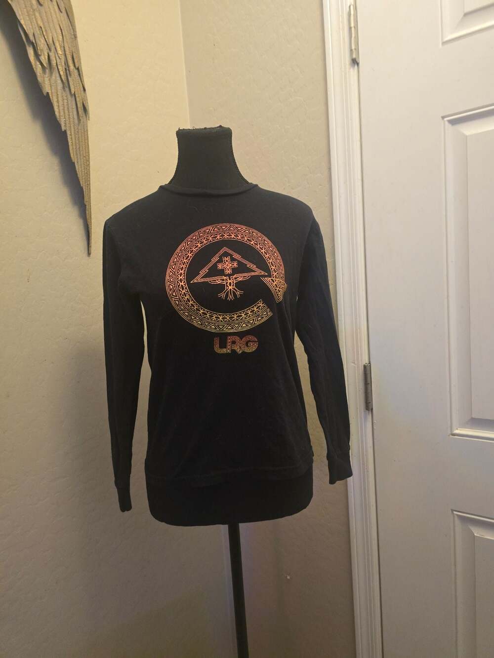 Vintage Y2K LRG Lifted Research Group Black Long Sleeve Graphic Shirt Streetwear